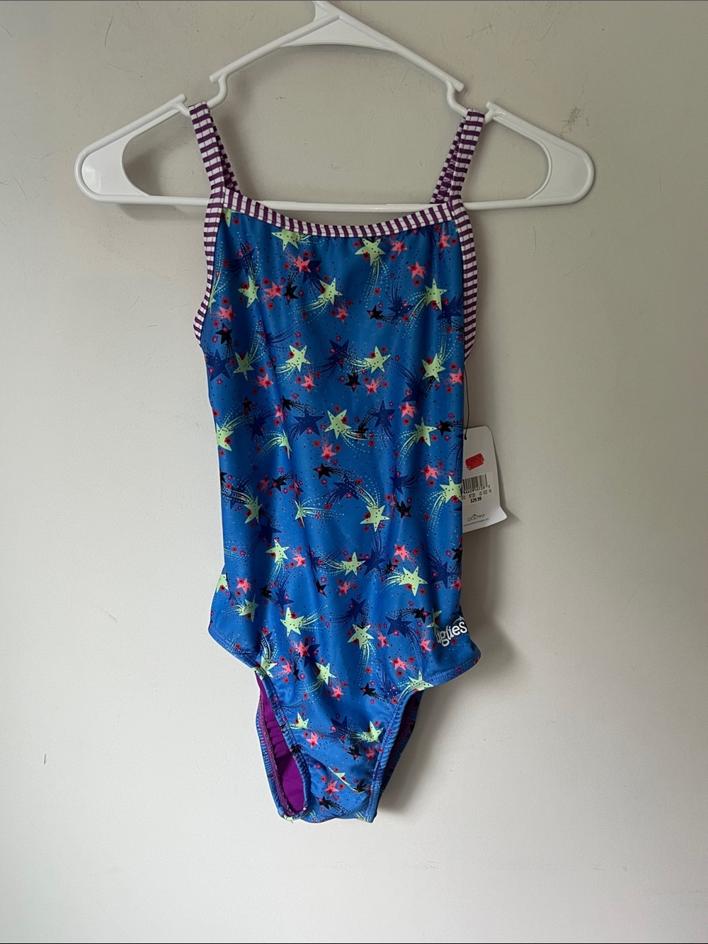 Dolfin Uglies Girls stars NWT one piece swimsuit, youth size 16🔲